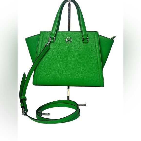 Michael Kors Handbags - MICHAEL KORS NWT Women's FREYA Small Leather Satchel/Xbody Palm MSRP $328